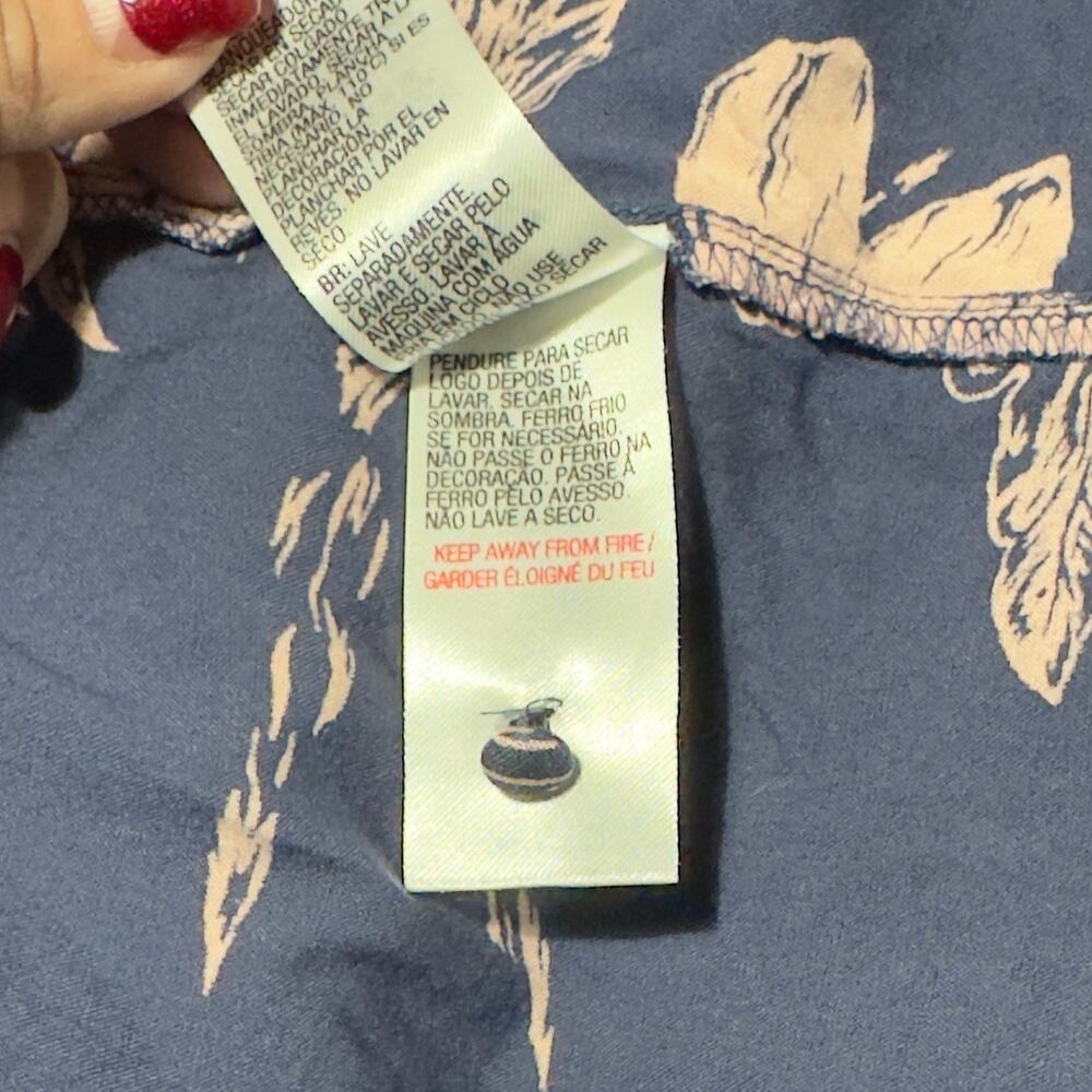 Roxy Bright Daylight Short Sleeve Maxi Dress Floral Print Small Blue & Pink Boho - Picture 9 of 15